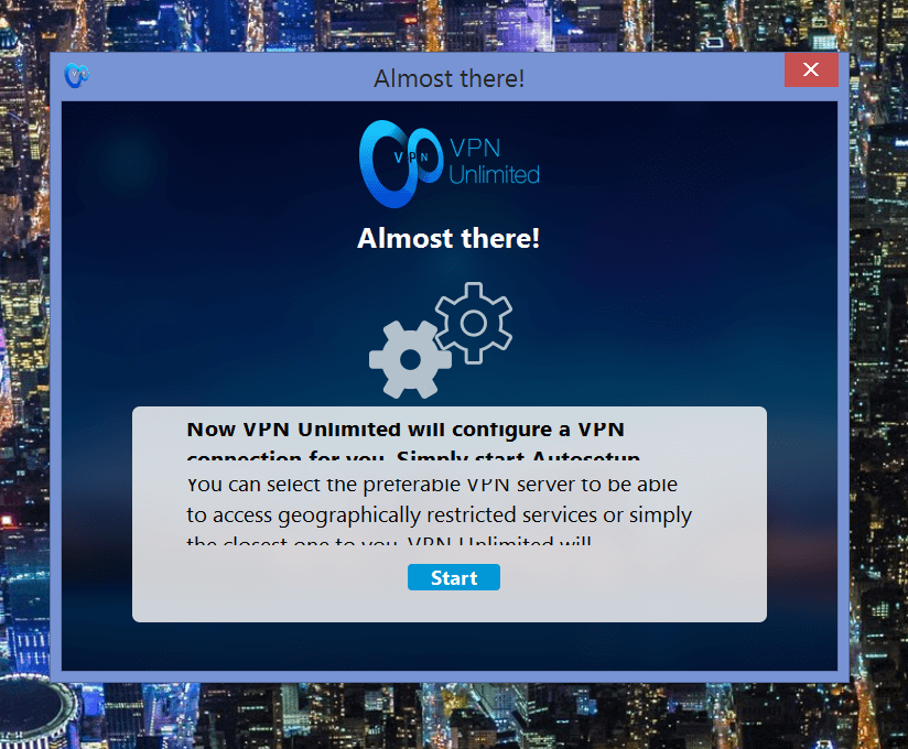 VPN unlimited almost there