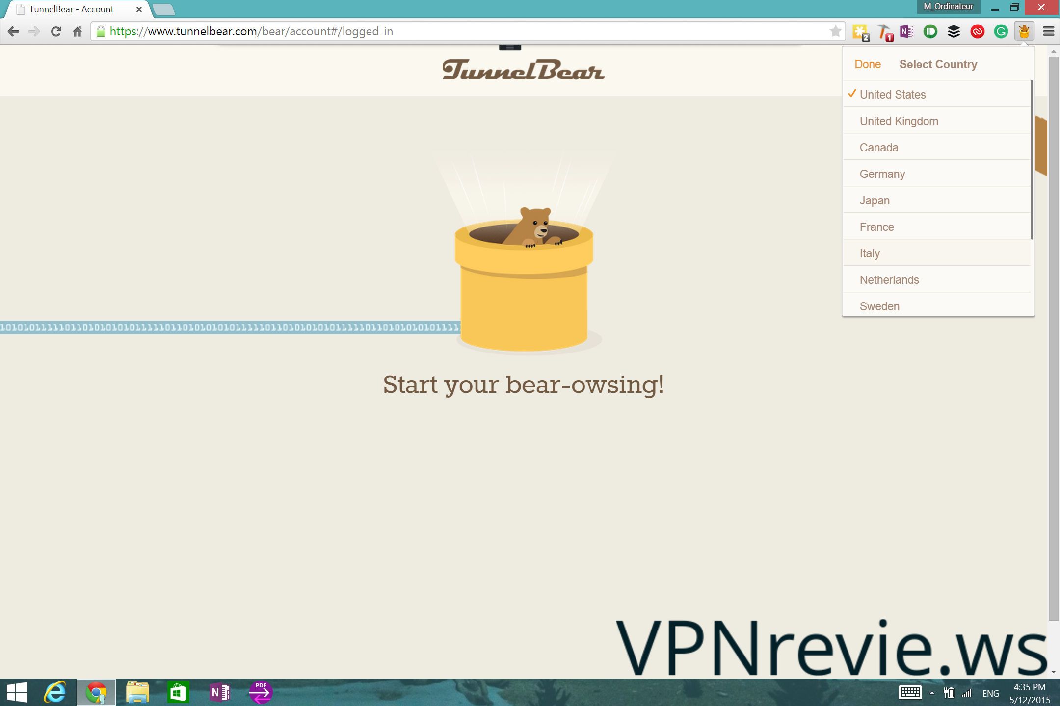 tunnelbear vpn chrome extension