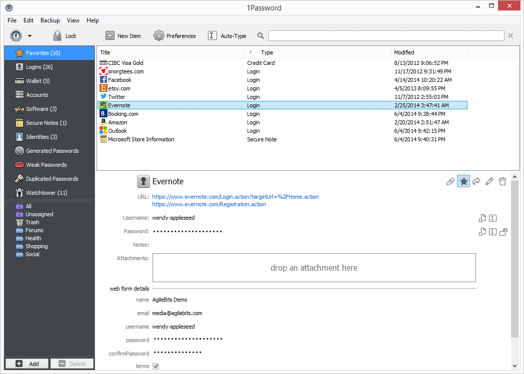 1Password for Windows