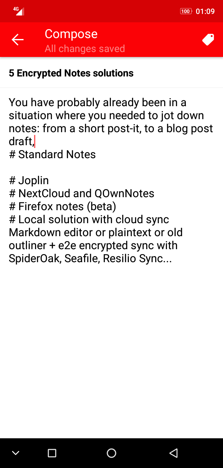 standard notes reddit